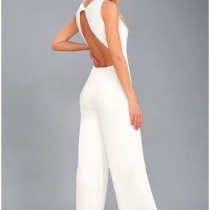 Lulus Refine & Poise Backless Wide-Leg Jumpsuit
